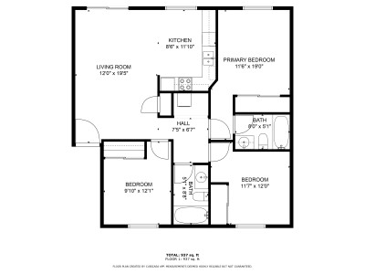 Remodeled 3 x 2 - 976 sqft. Dimensions on floorplan are estimates. 