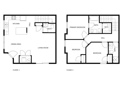 3 x 2.5 - 1200 sqft. 