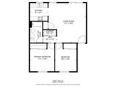 Remodeled 2 x 1 - 770 sqft. Dimensions on floorplan are estimates. 